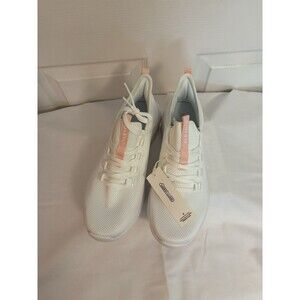 Aleader Women’s Energycloud White Pink Lace Up Casual Athletic Shoes,  Size 9.5